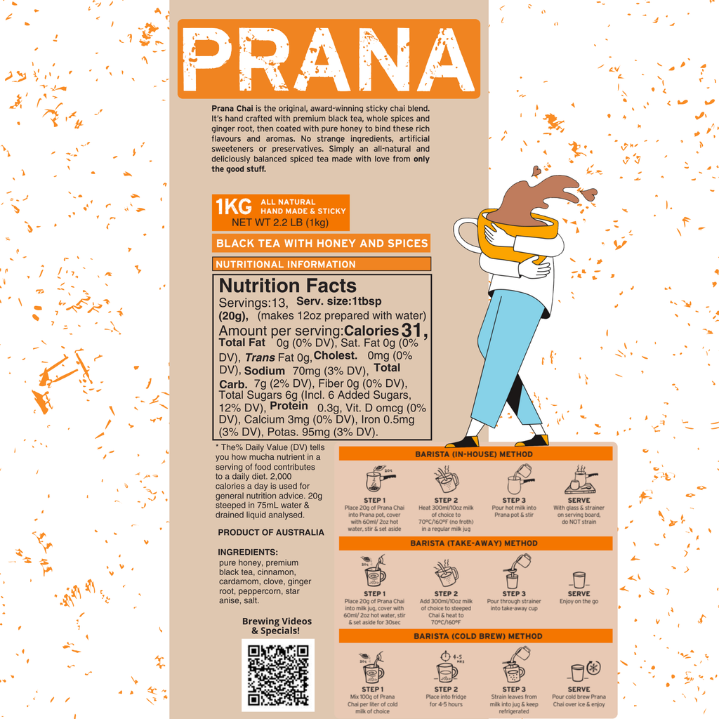 Buy Prana Chai Original Masala Blend 1kg (2.2lbs) by Prana Chai