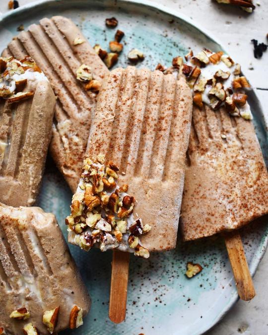 Coconut Chai Popsicles with Salted Caramel