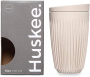 Huskee Cup with Lid - 12oz Natural Tone