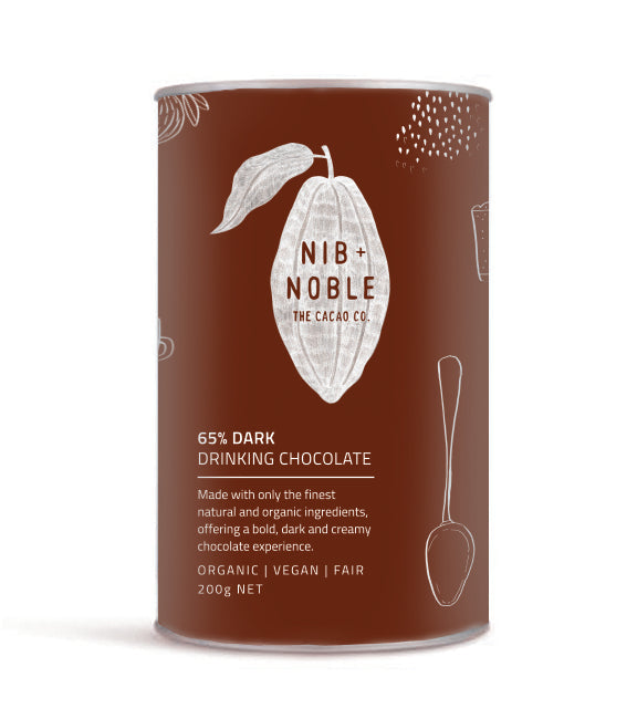 200g Nib + Noble Organic Drinking Chocolate 65% Dark